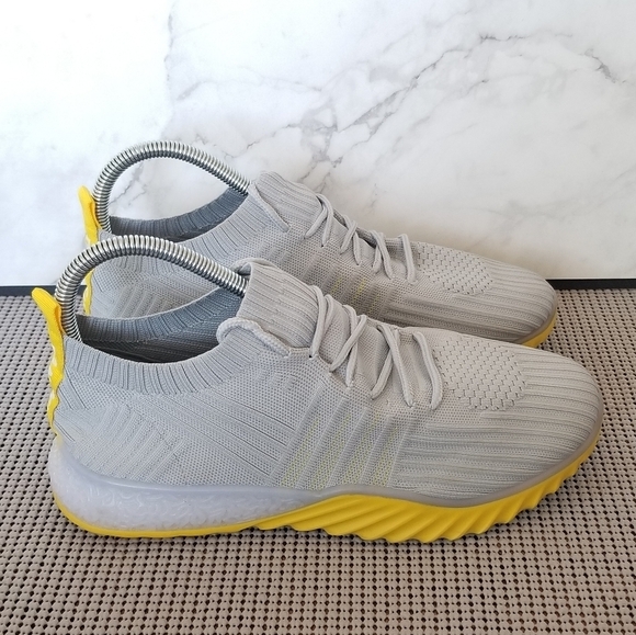 Danskin Shoes - Danskin Positive Vegan Low Women Gray Yellow Running Athletic Sneakers Size 8.5